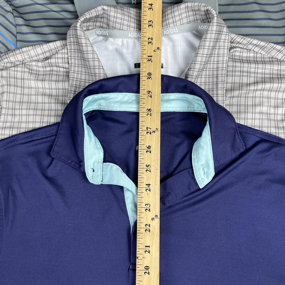 (Lot of 3) Adidas Head Golf Performance Polos Men's M Striped Stretch Contrast - Picture 6 of 16